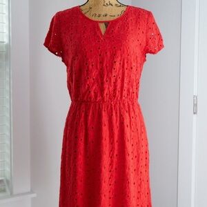 Market & Spruce Vibrant Red Midi Dress